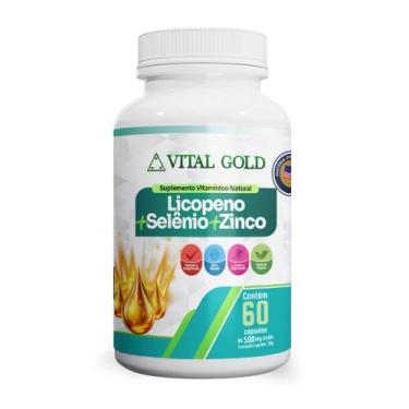 Imagem de LICOPENO SELÊNIO ZINCO 500mg 60 Cápsulas VITAL GOLD
