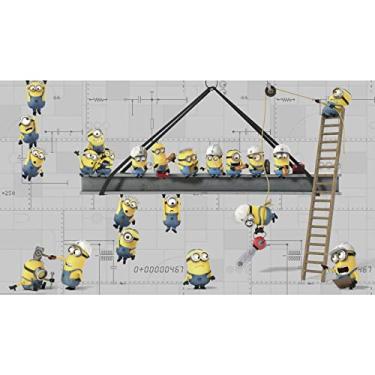 Imagem de RoomMates Mural de parede removível JL1329M Minions At Work Spray and Stick - 3,2 m x 1,8 m, cinza