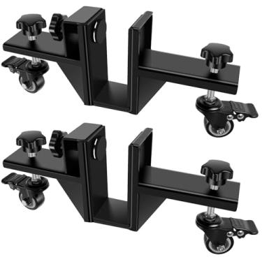 Imagem de WhSunVo 2 peças de motor de porta de ferro com rotação de 360 graus Kit de instalação de painel de porta móvel carrinho de transporte seguro e estável adequado para portas duplas