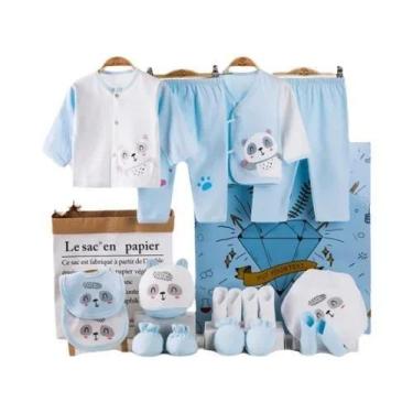 Imagem de Conjunto De Roupas Para Bebê Recém-Nascido 18 Peças 100% Algodão Roupa