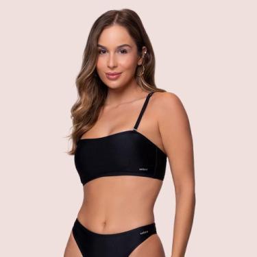 Imagem de Sutiã Selene sem alça TQC Biquíni Com Bojo Removível Avulso, Preto 2, 