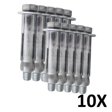 Imagem de Kit 10 Parafuso Chumbador Parabolt Cba 5/16X2.1/4``