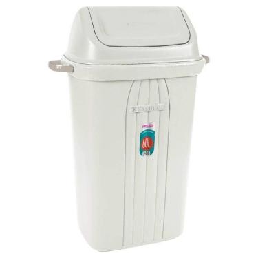 Imagem de Lixeira Basculante Plástica Com Tampa 60 Litros - 284 - Sanremo