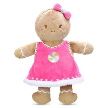 Imagem de iscream Almofada de Natal Sweet Furry 38 cm x 15 cm Gina Gingerbread bordada