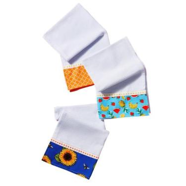 Imagem de Pano De Prato Barrado Gourmet Atacado Kit Com 10 Peças - Rubber Store