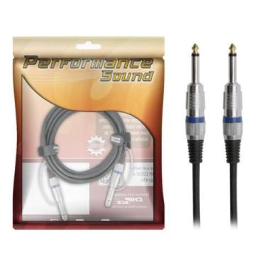 Imagem de Cabo Guitarra Violão 3Mts Metros Blindado P10 X P10 Gold Pro - Perform