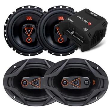 Imagem de Kit Som Automotivo 4 Alto Falantes Portas e Tampão Jbl 6 E 6x9 Pol + M