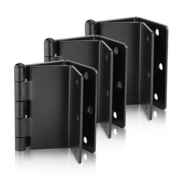 Imagem de Dobradiças de porta offset Haidms expansíveis pretas de 3,5 polegadas,