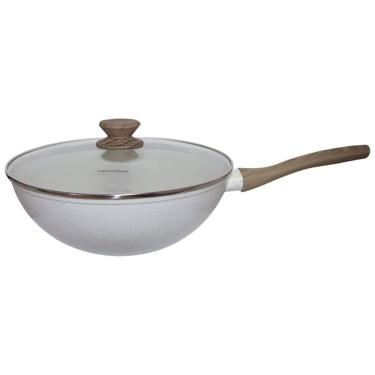 Imagem de Wok Marmol Cook Vanilla 28 Cm Mimo Style