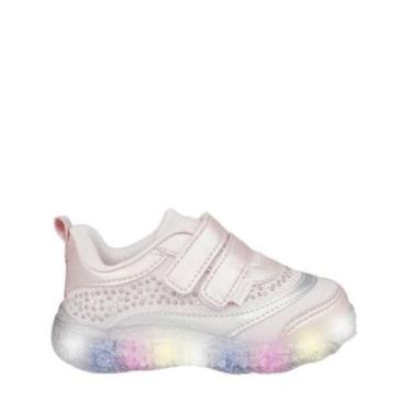 Imagem de Tênis Infantil Menina Pampili Com Luzes 682.055 Nude-Feminino