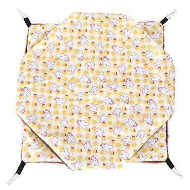 Imagem de Acouto Cama de Presunto de Dupla Temporada Amarelo 4 Temporada para Animais Estimação e Pássaros (Tamanho pequeno)