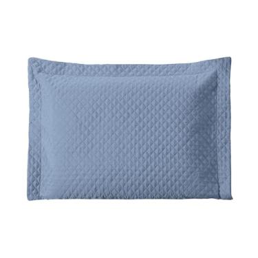 Imagem de Kit com 2 Porta Travesseiros Fronha Matelado Microfibra 70x50cm (Azul Bebê)