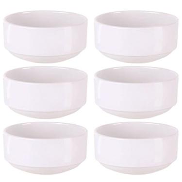 Imagem de Kit 6 Tigelas Pequenas Cumbuca Porcelana 10cm Tramontina Paola Restaurante Hotel