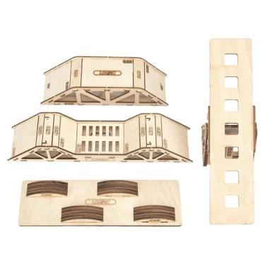 Imagem de Luwecf Ponte de Madeira RC, Rampa de Percurso íngreme Faça Você Mesmo, Ferramenta Faça Você Mesmo para Carro RC 1/43 Presentes Gangorras Enfeite de Mesa Incl