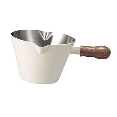 Imagem de SiaBiced Copo Medidor de Expresso, Jarra de Vapor com Barra de Escala, Copo para Bebidas com Alça, Caneca de Café, Espumador para Bar, Branco