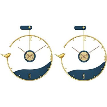 Imagem de Relógio de parede silencioso relógio de parede interior moderno criativo pássaro decorativo relógio de parede simples sala de estar moda relógios de parede art déco relógios de parede grandes para