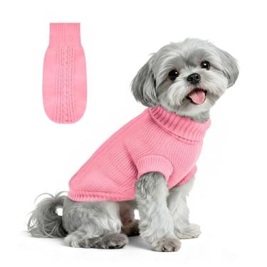 Imagem de Petdream Suéter de Natal para cães pequenos, médios, grandes, meninas, machos, gola de tricô, macio, quente, festivo, férias, inverno, roupas divertidas para brincar em ambientes internos e externos