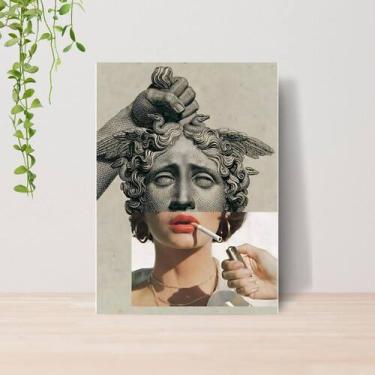 Imagem de Quadro Artes Clássicas Engraçadas Monalisa A4  Placa MDF 20 - Lomi Art