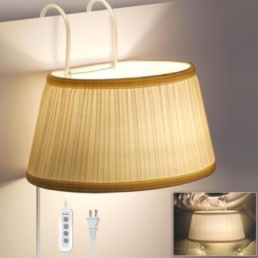 Imagem de Luz de leitura de cama NITOWOLF com gancho ajustável bege