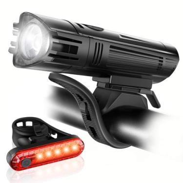 Imagem de Conjunto de luzes de bicicleta Ascher Ultra Bright USB recarregável