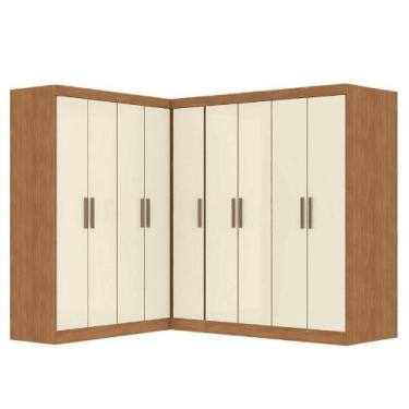 Imagem de Guarda Roupas Modulado de Canto Madrid com 9 Portas Maxel, Madeirado/O