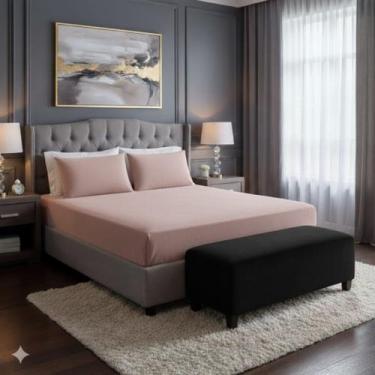 Imagem de Jogo Cama Lençol Plush King com Elástico Super Quente - 3 Peças Aconch