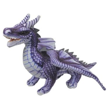 Imagem de Dragão De Pelúcia Realista 40cms - Roxo - Fizzy
