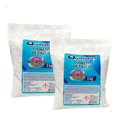 Imagem de Refil Cloreto De Calcio Antimofo Protege Móveis E Roupas 2kg - Quimidr