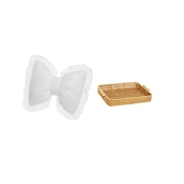 Imagem de Fenteer Almofada de Arco E Cesta de Frutas de Tecido para Decoração Moderna de Casa, para Sala de Estudo Confortável, Cadeira de Escritório E Decoração de Int