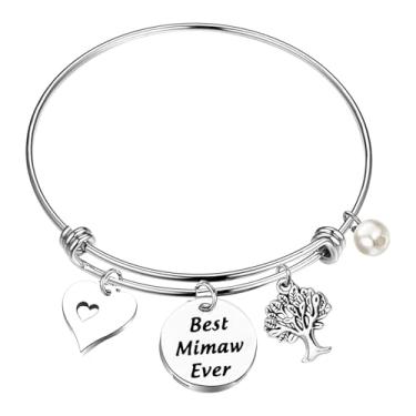 Imagem de Mimaw Presente Melhor Mimaw Ever Pulseira Presente Mawmaw Presentes de aniversário para avó de netos presentes de Dia das Mães