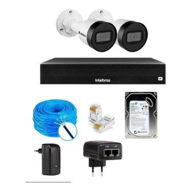 Imagem de Kit Cftv 2 Câmeras Ip Intebras 1130 Nvd Intelbras 1404