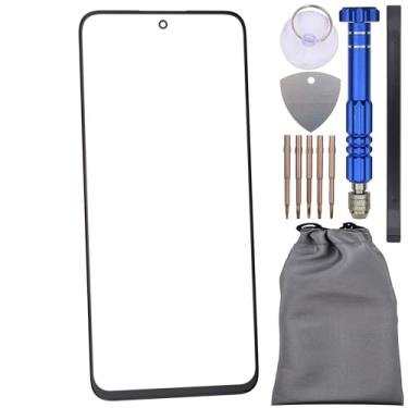Imagem de Peça de reparo de tela de vidro com adesivo OCA para Honor X7b CLK-LX1 Preto