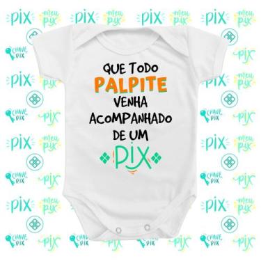 Imagem de Body de Bebê Roupinha Que Todo Palpite Venha Acompanhado de Pix Neutro