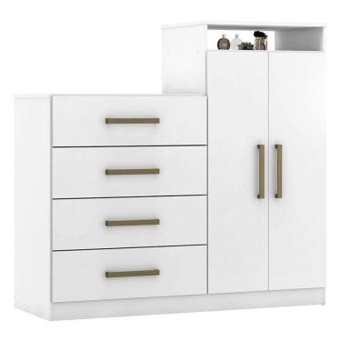 Imagem de Cômoda Sapateira áurea Branco Brilho – Demóbile