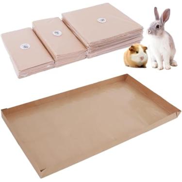 Imagem de Forros descartáveis para gaiola de porquinho-da-índia, saco grande de 122 x 24 para gaiola de porquinho-da-índia, papel kraft resistente à água