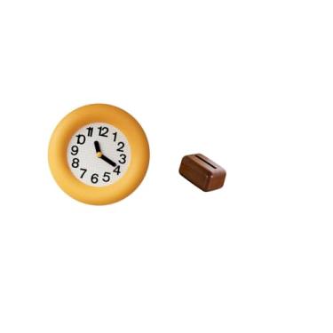 Imagem de Fenteer Relógio de Parede Analógico Silencioso E Contemporâneo com Organizador Multifuncional para Lenços de Papel em PP, Ideal para Cozinha, Sala de Jantar,