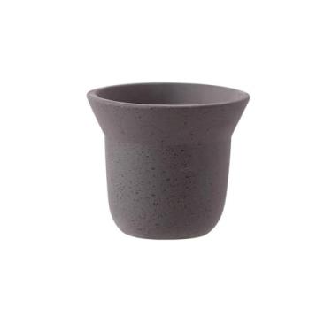 Imagem de ZzleoyuUUs-12 Vasos de plantas redondos com cimento salpicado com orifícios de drenagem, planta de mesa para varanda, sala de estar, cozinha, recipiente (3 cores) (roxo escuro)