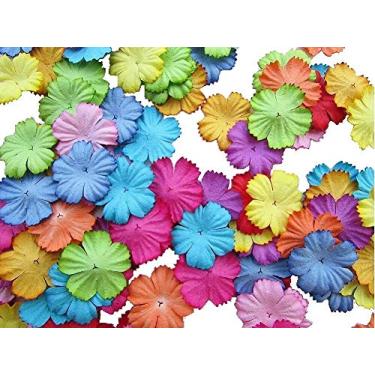 Imagem de RATREE 888 Feito à mão, 100 peças, remendo, flores starburst, 29 x 29 mm, papel de amoreira, álbuns, casamento, faça você mesmo, materiais de artesanato, cartões, flores artificiais, 10 cores