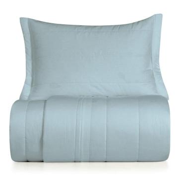 Imagem de Jogo de Colcha Solteiro 2 Peças Altenburg Algodão Lux 200 Fios  Azul Etienne