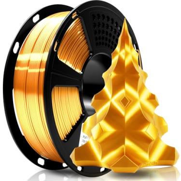Imagem de Filamento PLA de 1,75 mm, Filamento de impressora 3D Geeetech Seda PLA 1,75 mm para impressora 3D e caneta 3D, 1 kg 1 carretel, Silk Gold