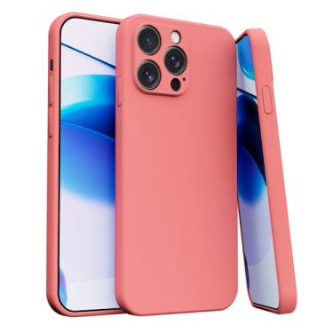 Imagem de Capa Case Capinha Para iPhone 15 PRO MAX Silicone Aveludada Com Forro aveludado Premium (CORAL)