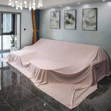 Imagem de Capa protetora contra poeira doméstica, multiuso, pano para ambientes internos e externos, à prova de poeira, respirável, impermeável, uso geral, para sofá, cadeira, tapete queen size (tamanho: 300 x