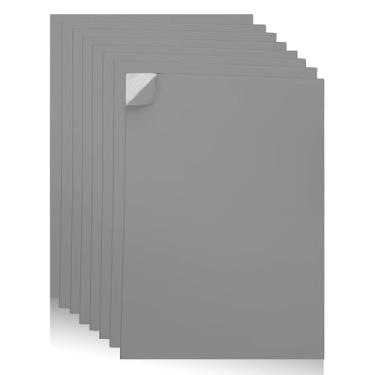 Imagem de Folhas autoadesivas de espuma EVA para artesanato – 2 mm de espessura, 8 folhas cinzas, 15 x 23 cm, papel de espuma para bricolage, scrapbook e arte infantil.