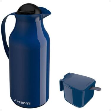 Imagem de Kit Garrafa Térmica 1 Litro Siena Unitermi com Açucareiro 350 ML Café 