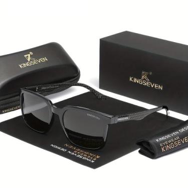 Imagem de Óculos de Sol Quadrado TR90 Polarizado Hastes de Fibra de Carbono - Ki