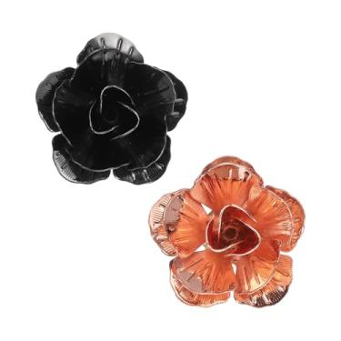 Imagem de PATIKIL Alfinetes de lapela de flor, broche de colarinho pequeno de flor de rosa para terno de negócios, mulheres, homens, casamento, 2.8cm, Metal, Sem Pedra Preciosa