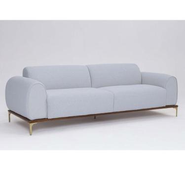 Imagem de Sofá 3 Lugares Tóquio D07 230cm Lona Cinza Claro - D'Rossi