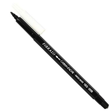 Imagem de Caran D'Ache Fibralo Caneta Aquarelável, Preto, Ponto Médio