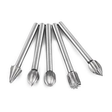 Imagem de Conjunto de Rebarbas de Aço de Alta Velocidade, Arquivos Rotativos, Ferramenta de Escultura Em Madeira, Haste de 1/8 Polegadas