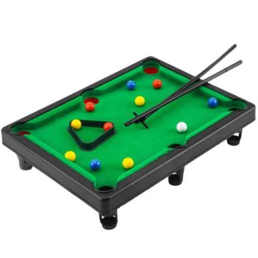 Imagem de Mesa de Bilhar Pequena 32cm Modelo Largo Sinuca Infantil com Acessório